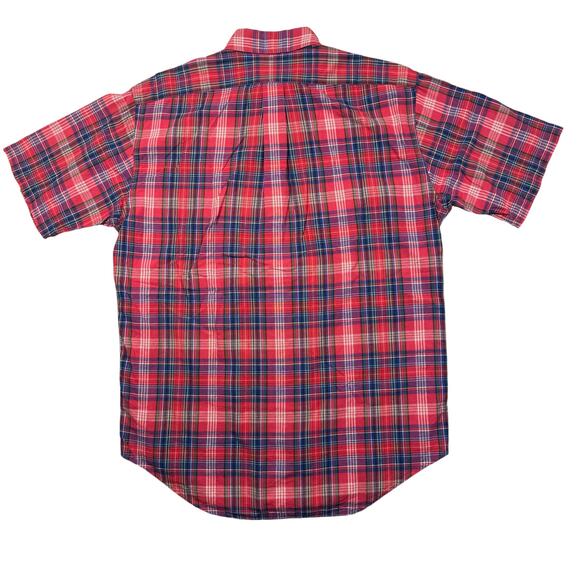 Ralph Lauren Shirt‎ Men's Medium Blake Cotton Short Sleeve Button Down Pink Blue - Picture 8 of 8